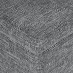 Grey Medium Square Storage Ottoman with Hinged Lid