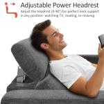 MCombo 62.2'' Power Loveseat Recliner Sofa - Dark Grey