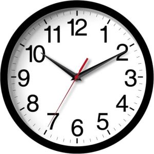 Modern 8-Inch Silent Battery Operated Wall Clock