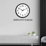 Modern 8-Inch Silent Battery Operated Wall Clock