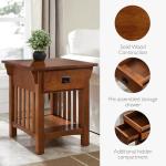 Mission Style End Table with Hidden Compartment