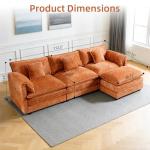 Modern 112" Oversized L-Shaped Sectional Sofa