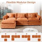 Modern 112" Oversized L-Shaped Sectional Sofa