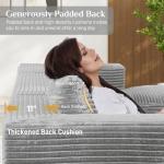 131" Grey Modular Sectional Sofa with Chaise