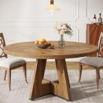 Tribesigns 47-Inch Round Rustic Dining Table