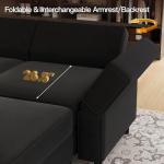 Belffin Velvet Modular Sectional Sofa with Ottomans