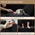 Belffin Velvet Modular Sectional Sofa with Ottomans