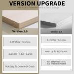 Joveco 24-Inch Brown Leather Storage Ottoman Bench