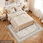 HILORUUG 5x7 Washable Vintage Area Rug