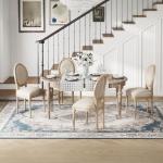 French Country Upholstered Dining Chairs Set of 4