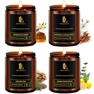 Scented Candle Set for Men - 4 Pack