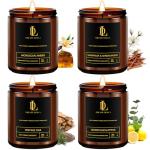 Scented Candle Set for Men - 4 Pack