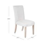 Cream Textured Upholstered Dining Chair Set of 2