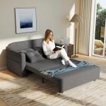 3-in-1 Convertible Sleeper Sofa with Cup Holders