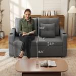3-in-1 Convertible Sleeper Sofa with Cup Holders