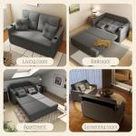 3-in-1 Convertible Sleeper Sofa with Cup Holders