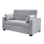 Ainsley Full Size Convertible Loveseat - Light Grey
