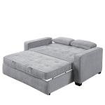 Ainsley Full Size Convertible Loveseat - Light Grey