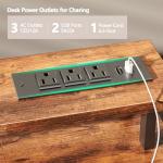 Rustic 47" Computer Desk with 4 Fabric Drawers