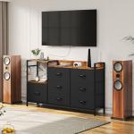 Versatile Dresser TV Stand with Power Outlet