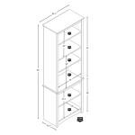 Sonoma Tall 6-Tier Bookcase with Adjustable Shelves