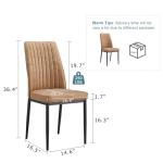 Set of 6 Stylish Brown Dining Chairs