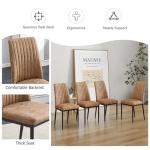 Set of 6 Stylish Brown Dining Chairs