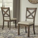 Moriville Modern Farmhouse Upholstered Dining Chairs, Set of 2