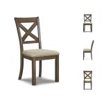 Moriville Modern Farmhouse Upholstered Dining Chairs, Set of 2