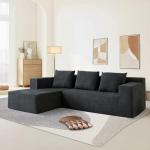 Dark Grey 103" Cloud Sectional Sofa with Chaise