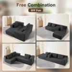 Dark Grey 103" Cloud Sectional Sofa with Chaise