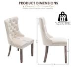 Velvet Upholstered Wingback Dining Chairs Set of 4