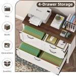Wood Lateral File Cabinet with 4 Drawers