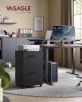 VASAGLE 2-Drawer Rolling File Cabinet - Matte Black