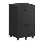 VASAGLE 2-Drawer Rolling File Cabinet - Matte Black