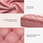 Pink Storage Ottoman Bench for Living Room