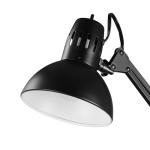 Adjustable Black Desk Lamp with Metal Clamp