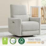 Dove Grey Power Recliner Swivel Glider Chair