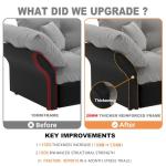 74.8'' Velvet Pull-Out Sofa Bed in Grey