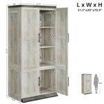 Large Farmhouse Wardrobe with Hanging Rod and Shelves