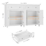 Stylish White Buffet Cabinet with Storage Solutions