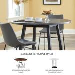 Mid Century Round Dining Table with Metal Legs