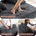 53-Inch Grey Upholstered Chaise Lounge Chair