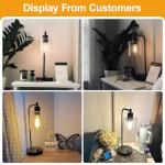 2 Industrial Dimmable Table Lamps with USB Ports