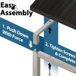 Espresso 55-Inch Home Office Computer Desk