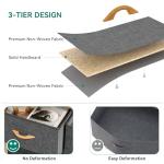 10-Drawer Fabric Dresser Storage Tower in Dark Gray