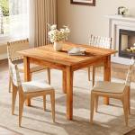 39" Square Dining Table for 4 - Brown Wood