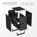 Black Metal 2-Drawer Locking File Cabinet