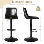 Modern Adjustable Bar Stools Set of 4