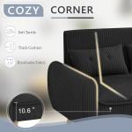 Modern Loveseat Sofa for Small Spaces – Black